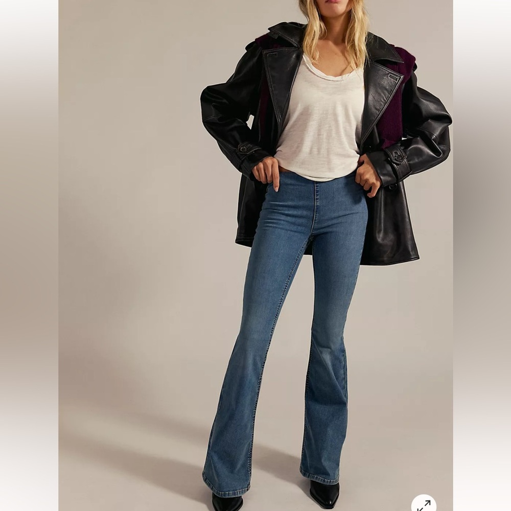 Free People Blue Flare Jeans